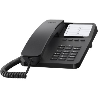 Téléphone filaire de bureau Gigaset Desk 400 - 10 mémoires - Montage mural - Noir
