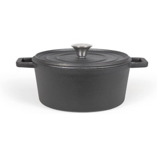 Faitout en fonte ronde 24 cm 4L tous feux noir Livoo