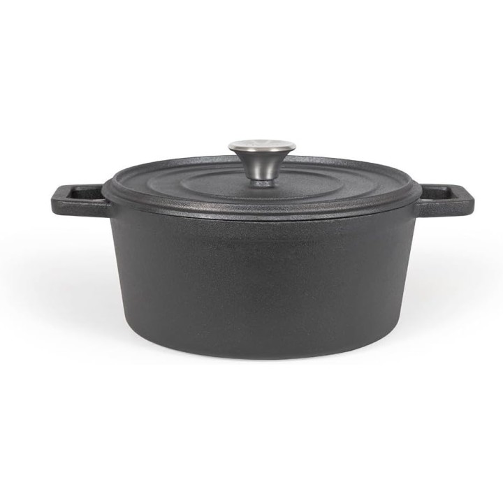 Faitout en fonte ronde 24 cm 4L tous feux noir Livoo