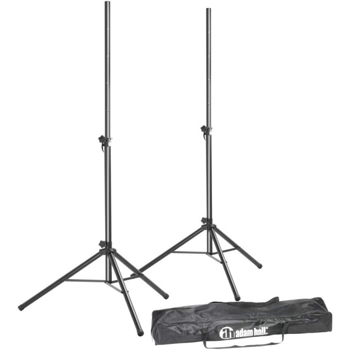 Set pieds d'enceinte réglables aluminium avec housse - Adam Hall SPS 023 noir