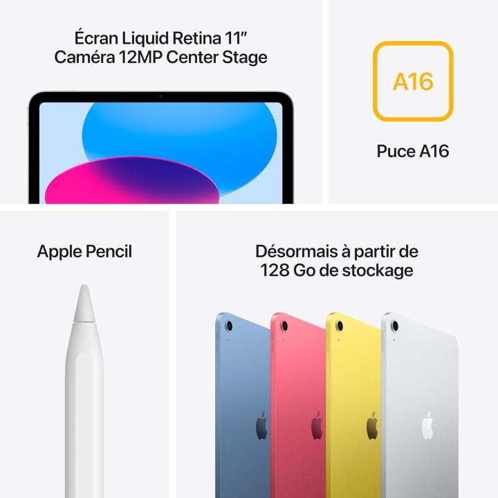 iPad Apple 11 pouces Liquid Retina - 128 Go Wi-Fi 6 et 5G - Bleu