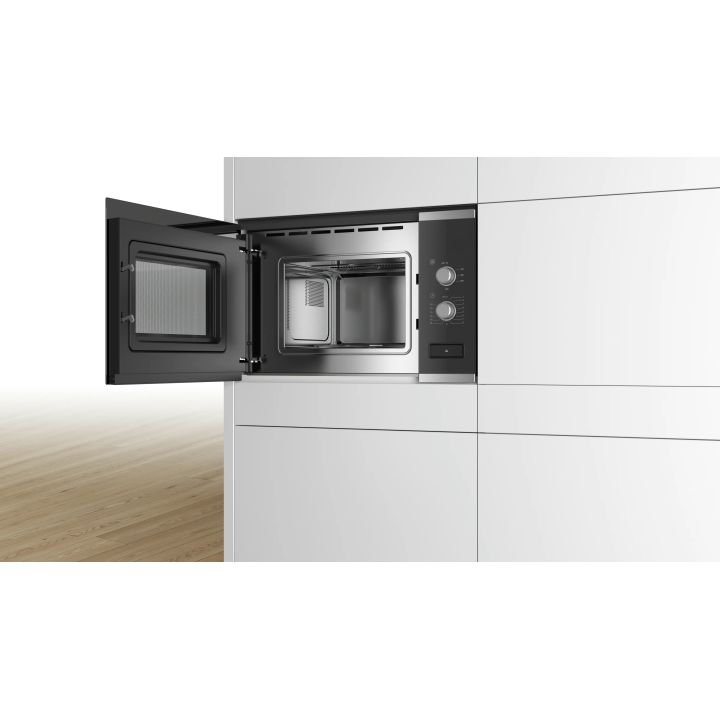 Four micro-ondes encastrable inox 20L - nettoyage facile - Bosch