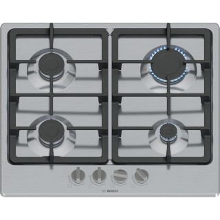 Plaque de cuisson gaz 4 feux inox Bosch Série 4 - Allumage électrique et sécurité