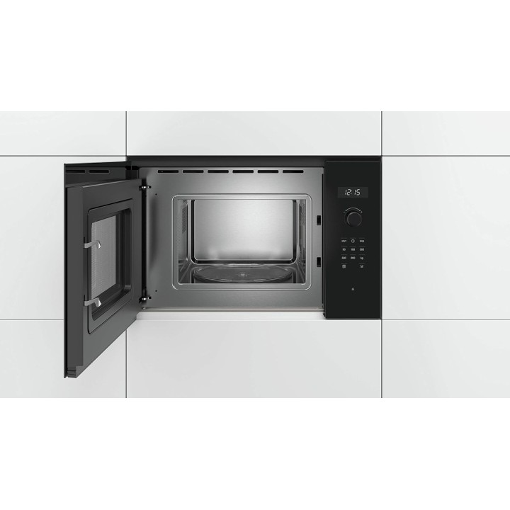 Four micro-ondes encastrable avec grill 20 L Bosch noir – 800 W – Fonction résidentielle