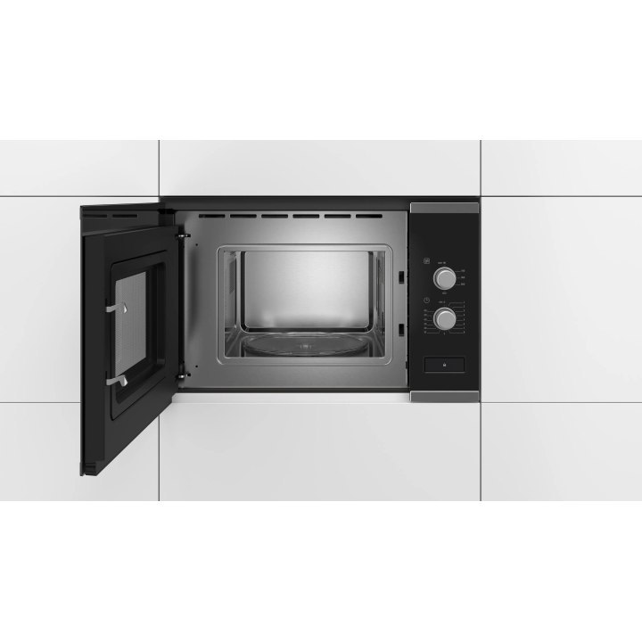 Four micro-ondes encastrable inox 20L - nettoyage facile - Bosch