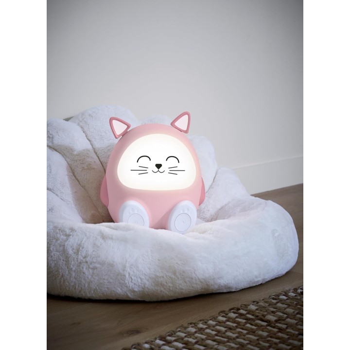 Enceinte Bluetooth enfant veilleuse musicale - Chat tactile Bigben