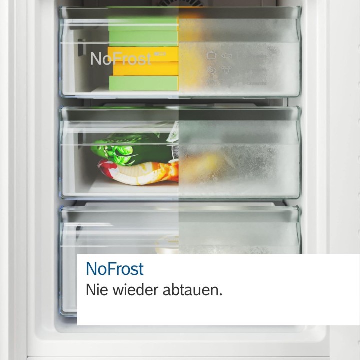 Réfrigérateur combiné No Frost 321 L Inox 186x60 cm - Bosch Série 4