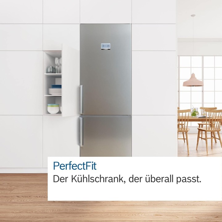 Réfrigérateur combiné No Frost 321 L Inox 186x60 cm - Bosch Série 4