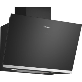 Hotte murale inclinée 80 cm noir verre Siemens iQ500 cookConnect LED
