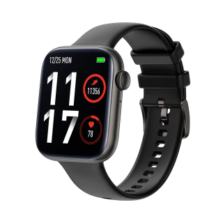 Montre connectée TEKDAY noire - Bracelet silicone - Suivi santé et notifications