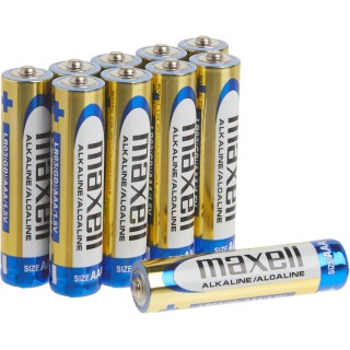 Piles AAA alcalines Maxell x10 – Format standard 1,5V usage quotidien