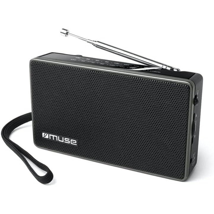 Radio portable FM/AM analogique antenne télescopique noir – MUSE