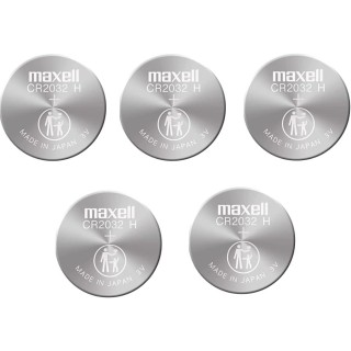 Pile bouton lithium CR2032 3V Maxell – Pack de 5 – Capacité 90 mAh