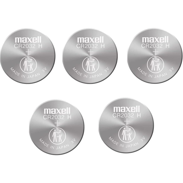Pile bouton lithium CR2032 3V Maxell – Pack de 5 – Capacité 90 mAh