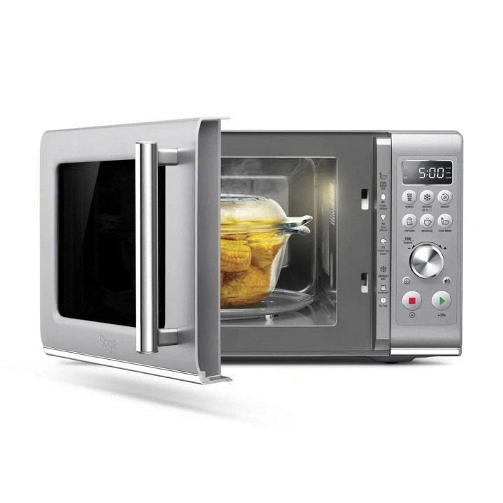 Four micro-ondes compact Sage 25L - Porte soft close - 800W - Argent