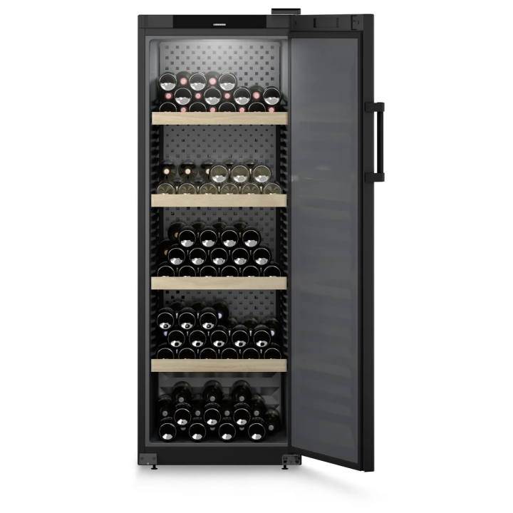 Cave à vin 196 bouteilles porte vitrée noir - triple protection UV Liebherr