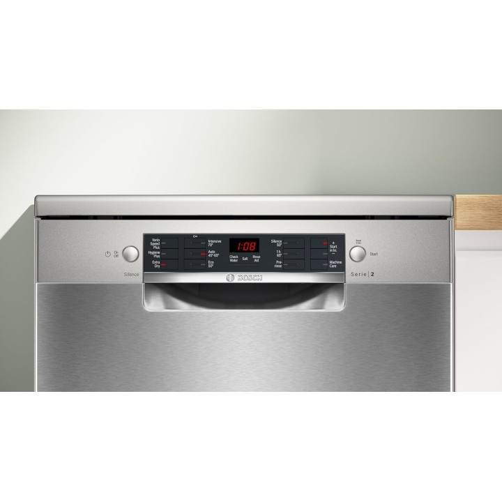 Lave-vaisselle pose libre 12 couverts inox argent Bosch Series 2 - 60 cm