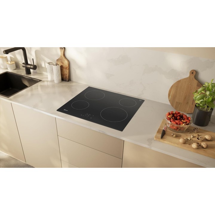 Table de cuisson vitrocéramique 4 foyers - Commandes tactiles 60 cm Neff noir encastrable