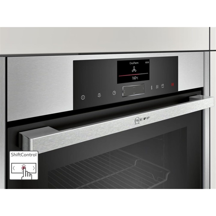 Four encastrable multifonction Neff noir – Finition brossée, hydrolyse, 3650 W