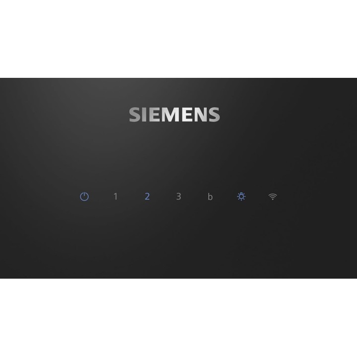 Hotte murale inclinée 80 cm noir verre Siemens iQ500 cookConnect LED