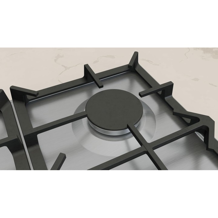Table de cuisson gaz 4 foyers FlameSelect Neff - Inox, supports fonte, sécurité gaz