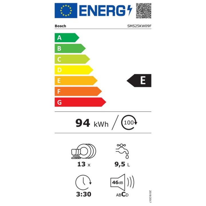 Lave-vaisselle pose-libre 13 couverts Bosch 60 cm blanc - écran LED, silencieux