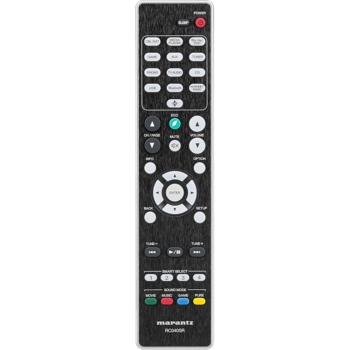 Ampli home cinéma 5.2 canaux slim Marantz NR1510 - UHD 4K, Wi-Fi, Bluetooth, HEOS