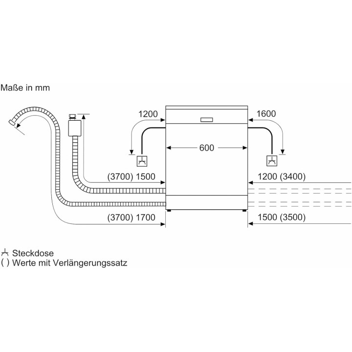 Lave-vaisselle pose libre 14 couverts connecté Home Connect Bosch blanc 60 cm