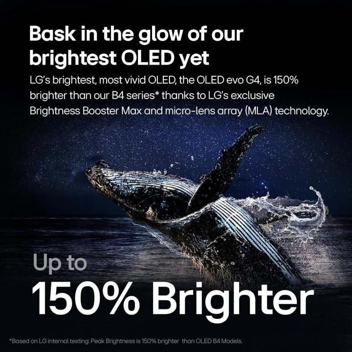TV OLED 55 pouces LG G4 - 4K AI, Dolby Vision, Dolby Atmos, design mural plat