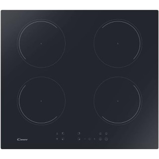 Table de cuisson induction 4 foyers connectée - Verre noir sans cadre CANDY