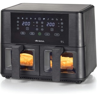 Friteuse à air double panier 9L - 11 programmes - Ariete 4631 - Noir