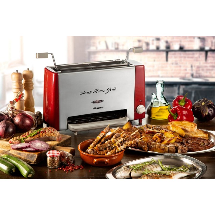 Grill électrique vertical Ariete 730 – 1300 W – Cuisson saine – Plateau récupérateur