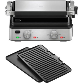Gril de contact électrique Braun CG7020 - 3 plaques, inox, 2000W, grande capacité
