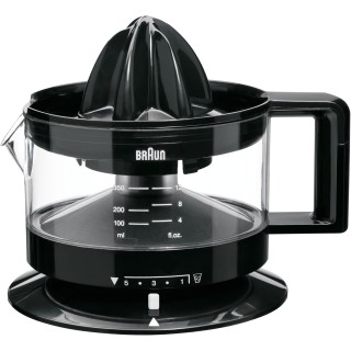 Presse-agrumes électrique Braun 350 ml noir – Rotation double sens, réglage pulpe