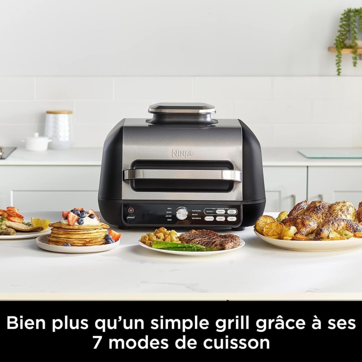 Grill plancha friteuse à air 7-en-1 Ninja Foodi MAX PRO – Sonde numérique – 3,8L