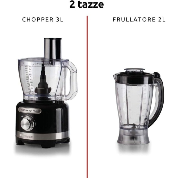 Robot de cuisine multifonction Ariete 1782 - 3L + blender 2L - Noir programmable