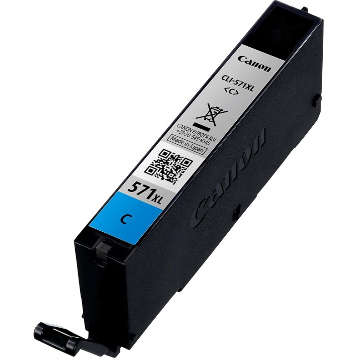 Cartouche d'encre cyan XL Canon CLI-571C – 11 ml – 715 pages – imprimantes Canon