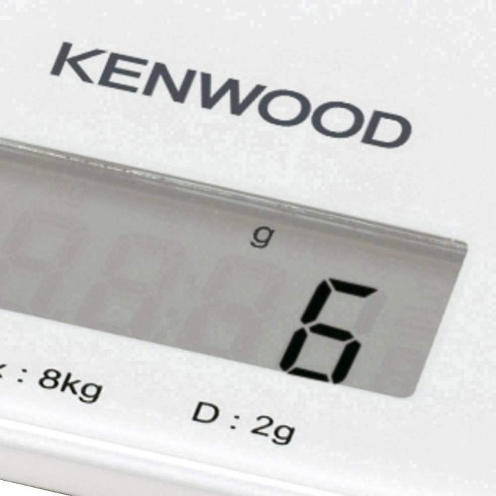 Balance de cuisine digitale Kenwood DS401 - Verre blanc - 8 kg - Pesée additionnelle
