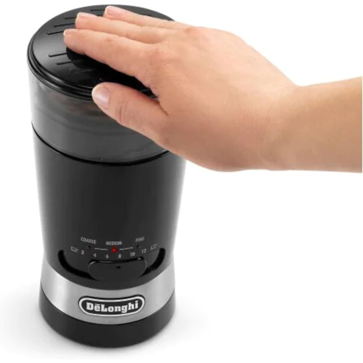 Moulin à café De'Longhi KG210 - Acier inoxydable, mouture réglable, design italien