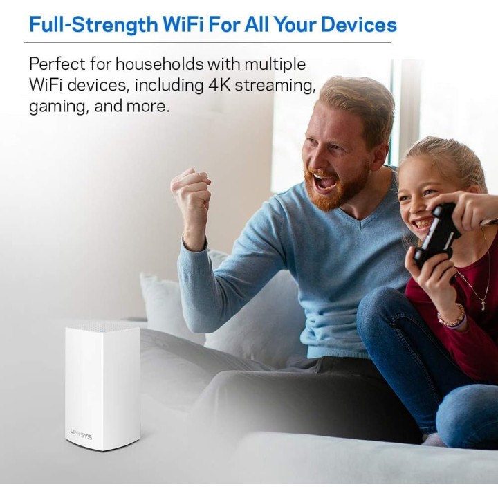 Système WiFi mesh Linksys Velop - 140 m² - AC1300 - Installation facile
