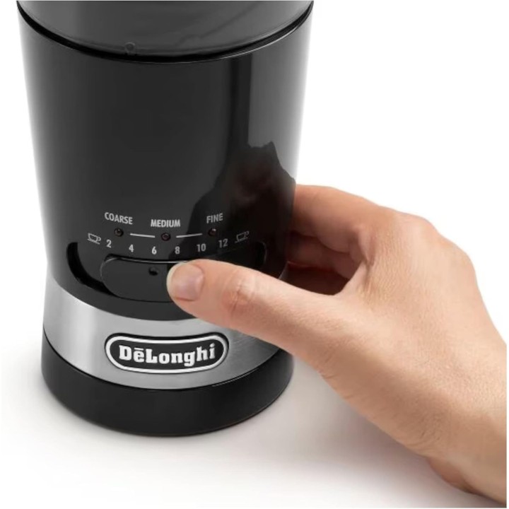 Moulin à café De'Longhi KG210 - Acier inoxydable, mouture réglable, design italien