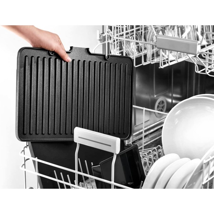 Gril de contact électrique Braun CG7020 - 3 plaques, inox, 2000W, grande capacité