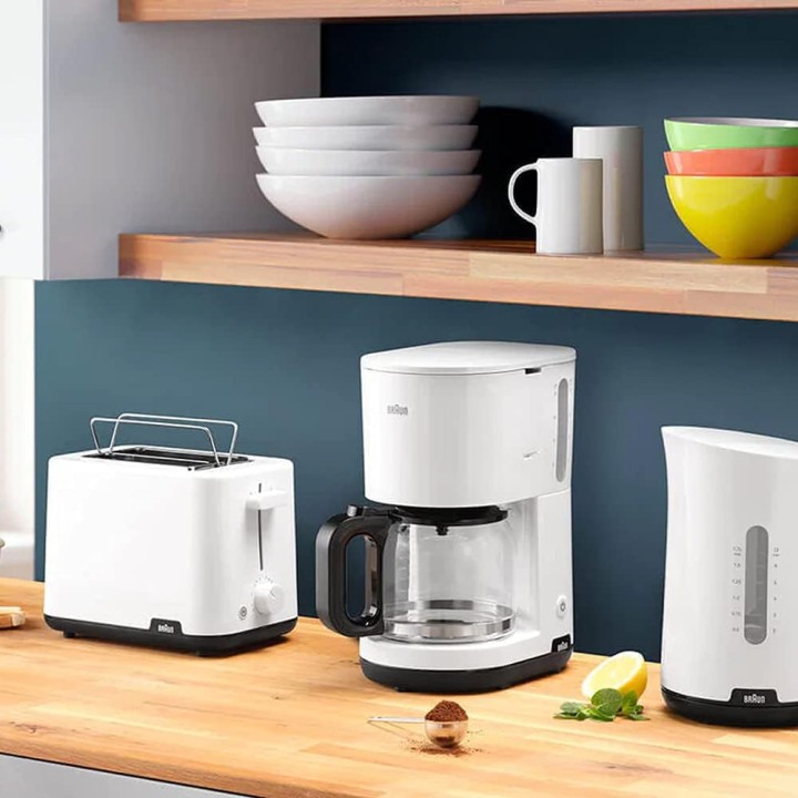 Cafetière filtre 10 tasses Braun OptiBrew - Arrêt automatique - Blanc