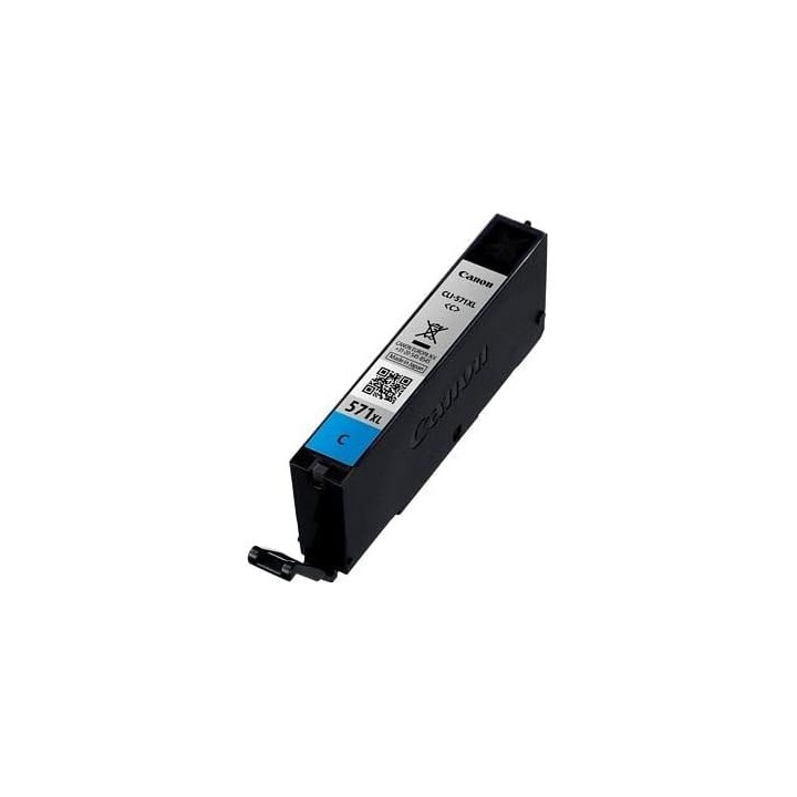 Cartouche d'encre cyan XL Canon CLI-571C – 11 ml – 715 pages – imprimantes Canon