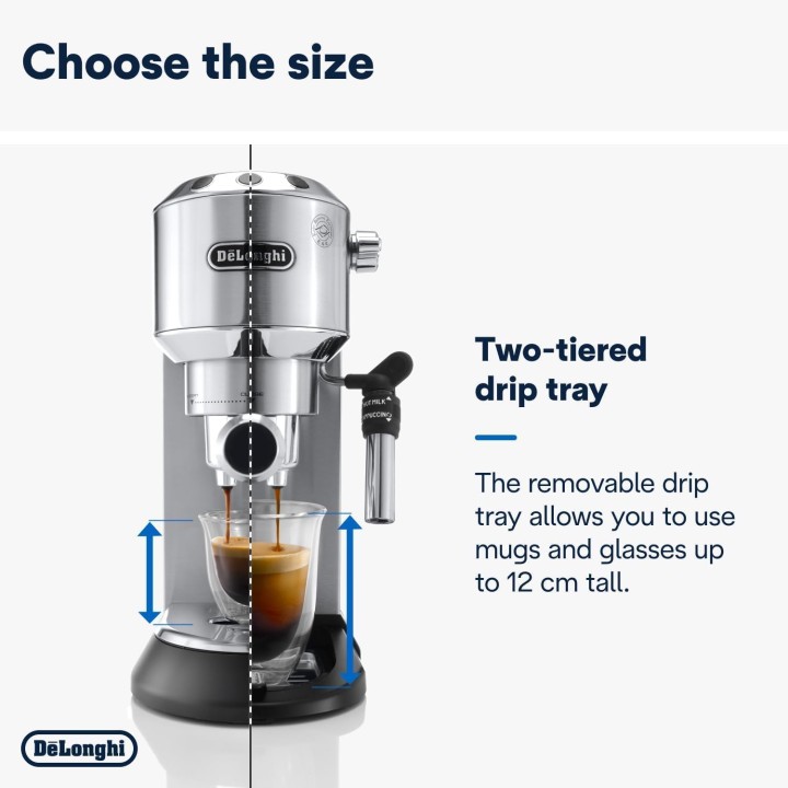 Machine à expresso automatique DeLonghi Dedica Deluxe EC685M - Acier inoxydable 15 bars