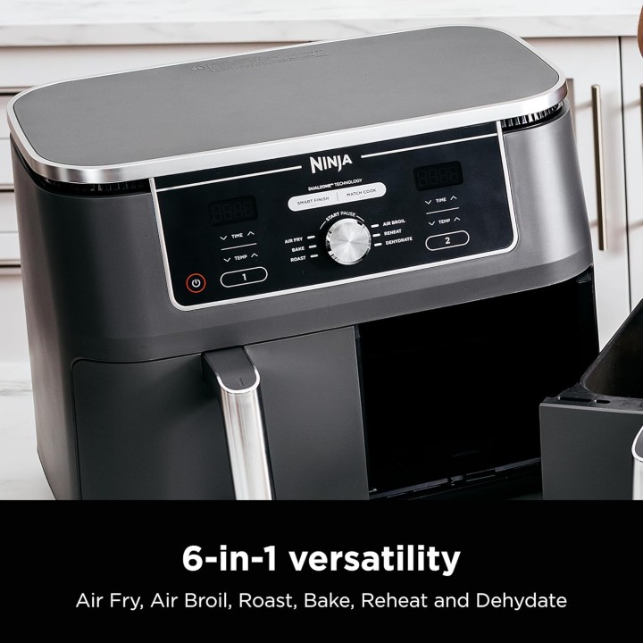 Friteuse à air Ninja DualZone XL 2 paniers indépendants - Capacité 10L - Noir
