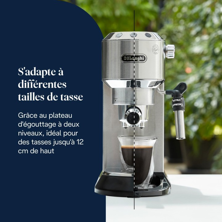 Machine à expresso compacte De'Longhi Dedica Style EC685.M - buse à mousse de lait métal