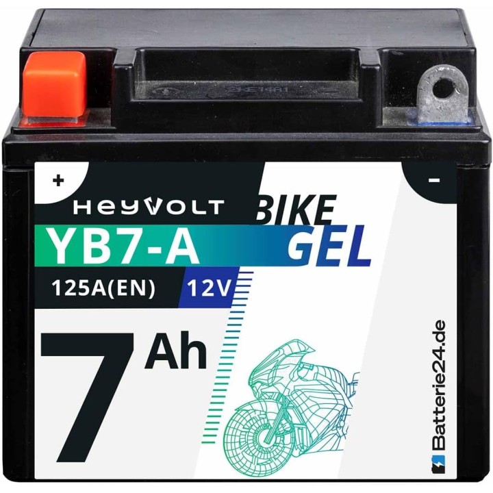 Batterie moto GEL 12V 7Ah sans entretien - Compatible YB7-A, CB7-A, FB7-A