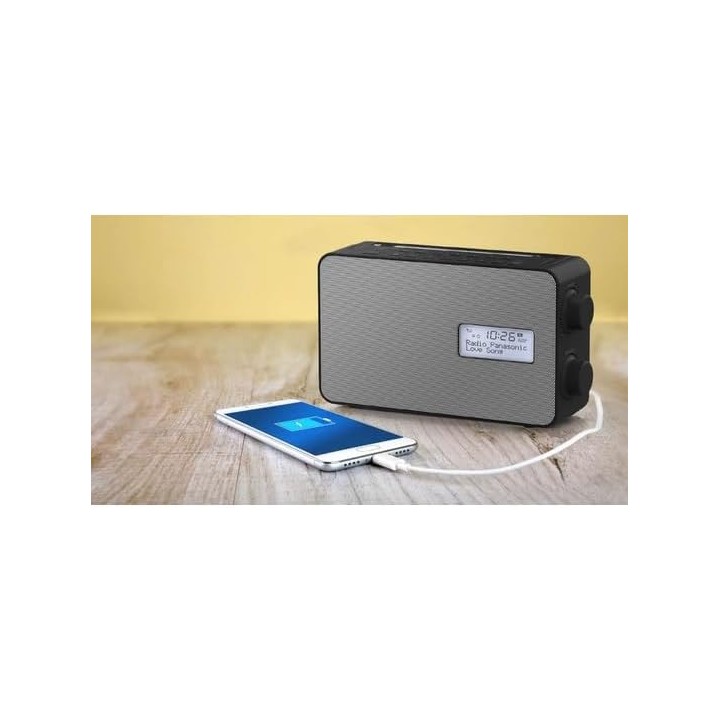 Radio portable DAB+ Bluetooth Panasonic RF-D30BTEG-K - Étanche IPX4 noir