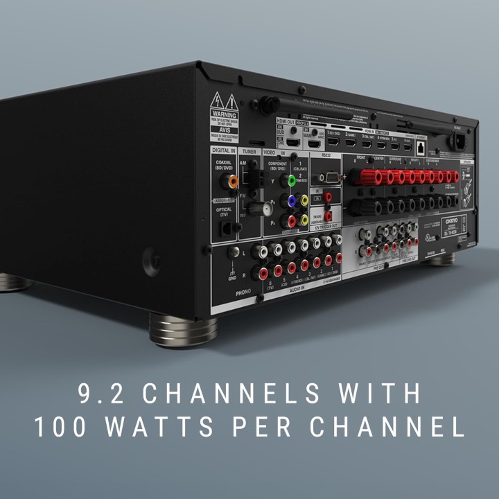 Amplificateur AV 9.2 canaux Onkyo TX-RZ30 - 100W, Dirac Live, THX, Dolby Atmos, Sonos